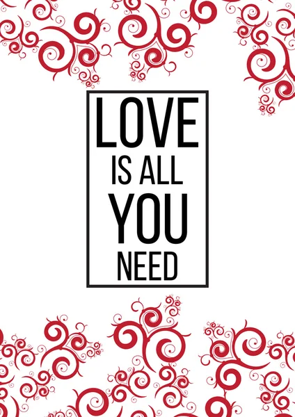 Ια αγάπη όλων που χρειάζεστε — Διανυσματικό Αρχείο