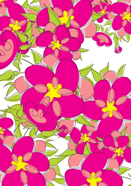 Bright flowers background — Stock Vector