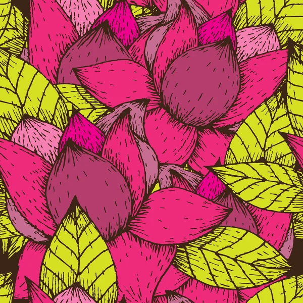 Fondo floral sin costuras — Vector de stock