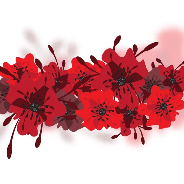 Червона квітка фону — стоковий вектор