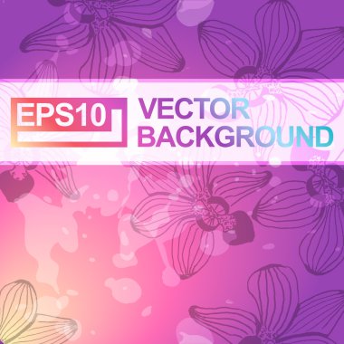 renkli orkide çiçek deseni