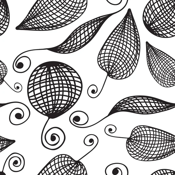 Black and white seamless pattern — Stock Vector