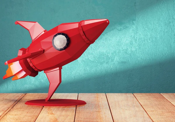 Oyuncak roket ahşap tablo