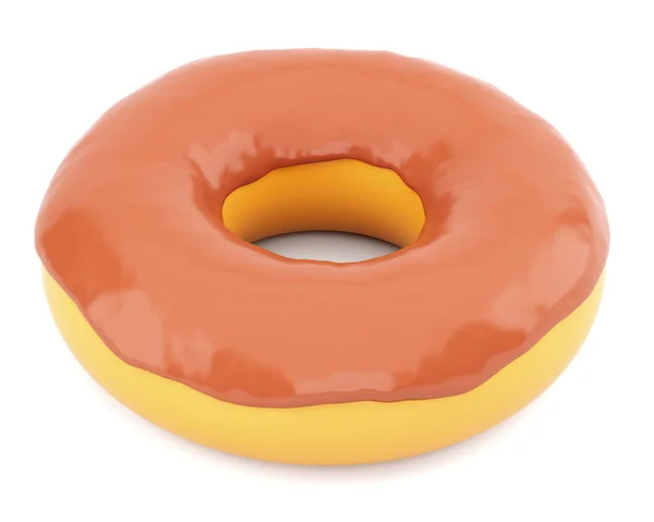 Donut in chocolate glaze — Stock Photo, Image