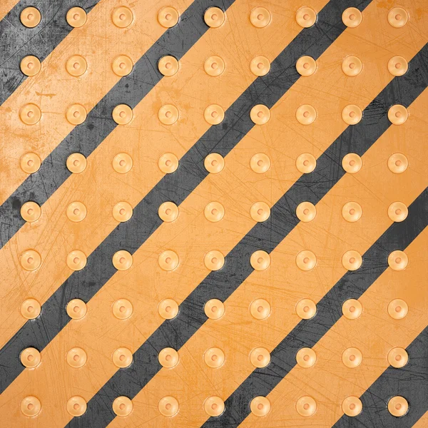 Striped metal background with rivets — Stock Photo, Image