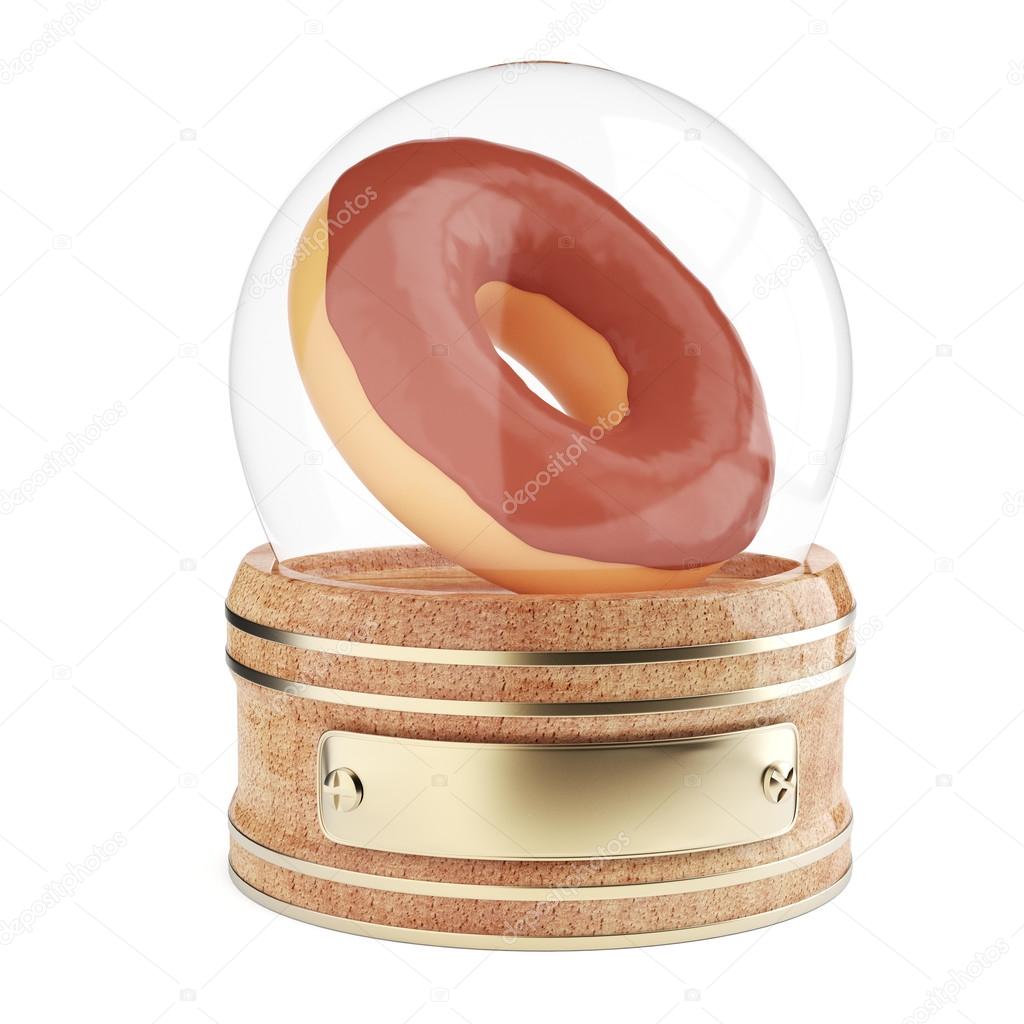 Snow globe with donut