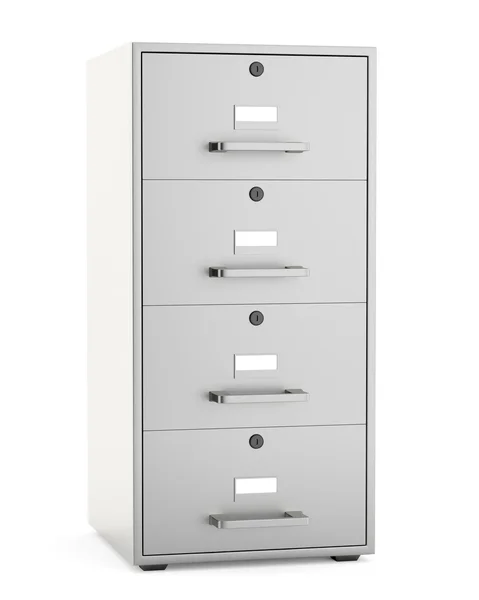 File cabinet isolated on white background — Stock Photo, Image