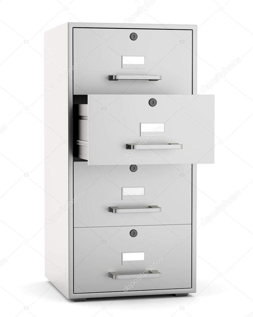 File cabinet isolated on white background