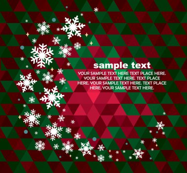 Kar tanelerinin vektör kümesi arkaplanı