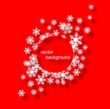 Kar tanelerinin vektör kümesi arkaplanı