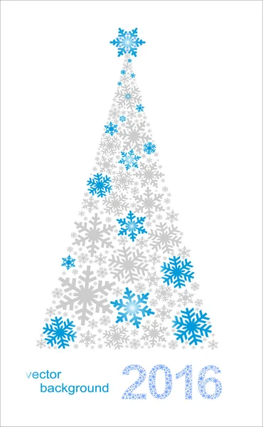 Vánoční nebo novoroční strom jedle na pozadí — Stockový vektor
