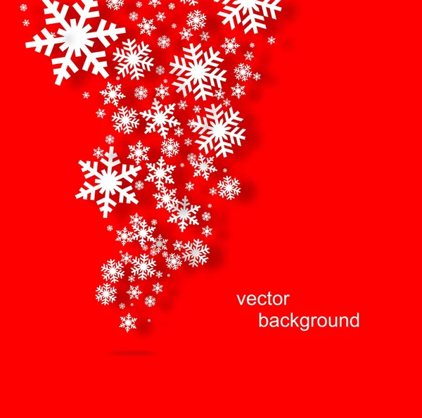Conjunto vectorial de copos de nieve de fondo — Vector de stock
