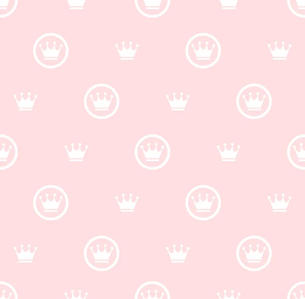 Prinses naadloze patroon achtergrond vector illustratie — Stockvector