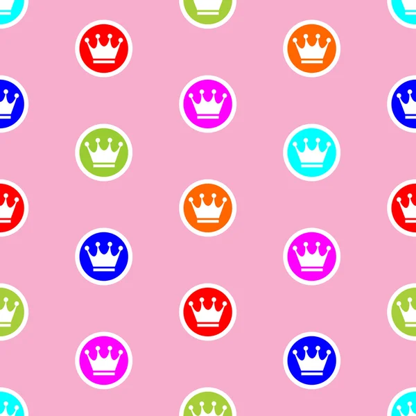 Prinses naadloze patroon achtergrond vector illustratie — Stockvector