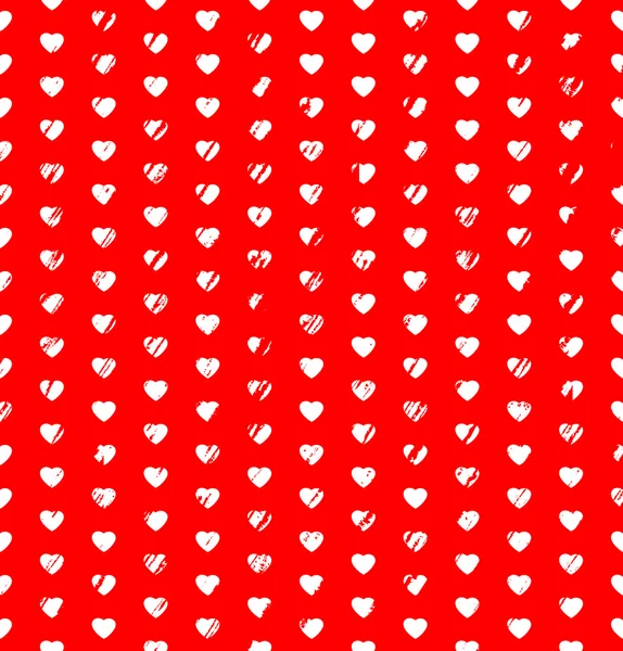Sevgililer günü kalp çiçekler kırmızı zemin üzerine — Stok Vektör