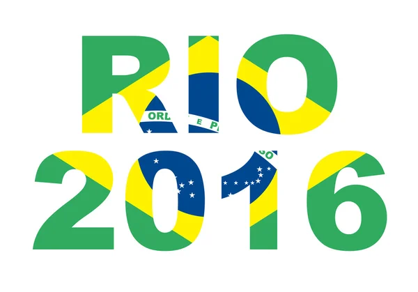 Rio 2016, brasilianischer Text — Stockvektor