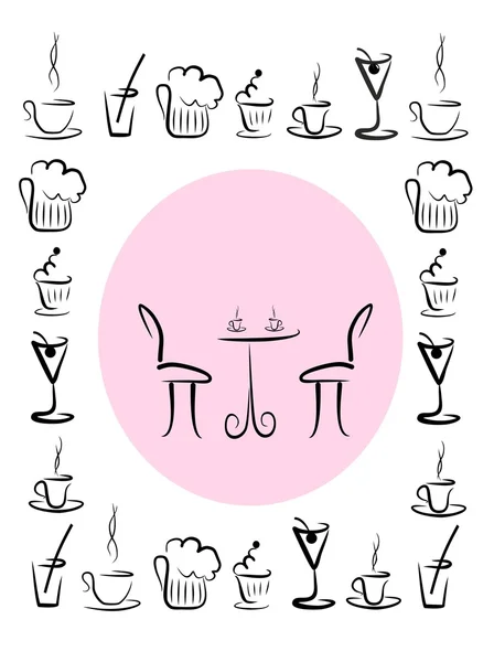 Layout for cafe menu and advertisement — Stock Photo, Image