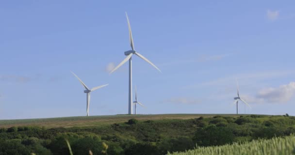 Turbinas eólicas para geração de energia elétrica — Vídeo de Stock