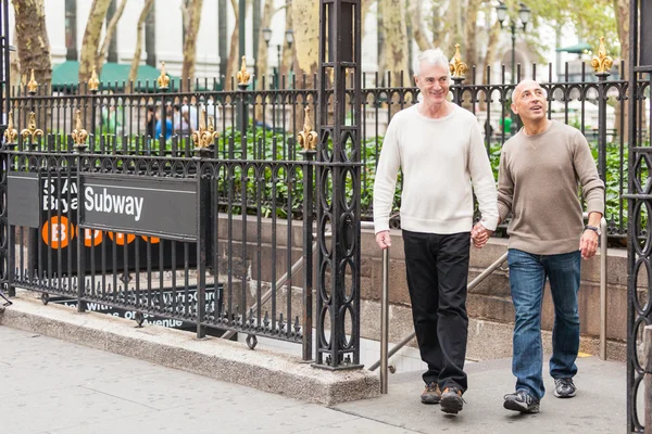 Gay Couple Visiting New York — Stock Photo, Image