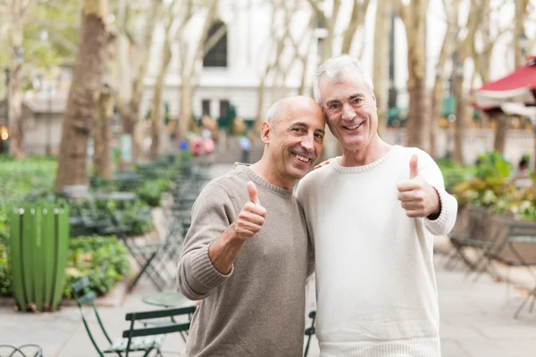 Gay Couple showing Thumbs Up — Stock Photo, Image