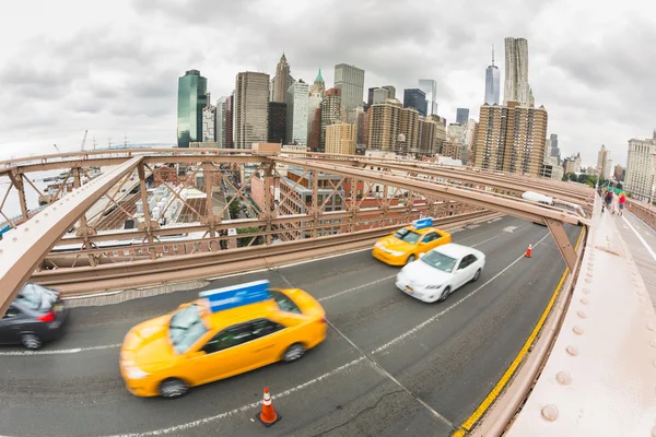 Ruch na brooklyn bridge — Zdjęcie stockowe