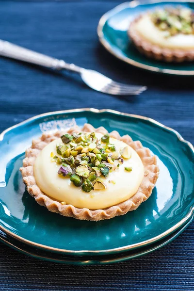 Pistachio and Cream Pie — Stock Photo, Image