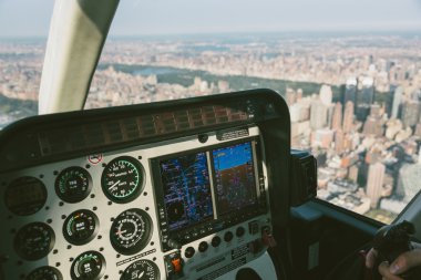 Helikopter Denetim Masası görünümünü uçan süre