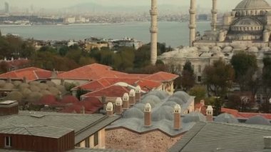 Gün batımında Istanbul'da Sultanahmet Camii