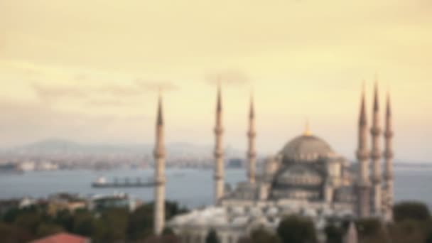 Moschea blu a Istanbul al tramonto — Video Stock