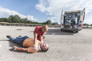 Rescue Team Providing First Aid