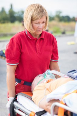 Rescue Team Providing First Aid