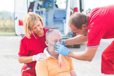 Rescue Team Providing First Aid