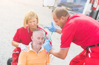 Rescue Team Providing First Aid
