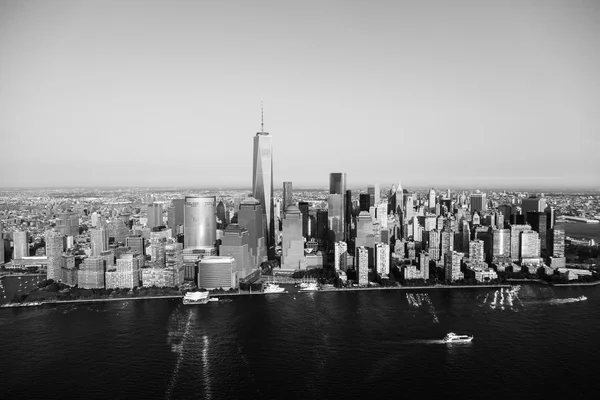 Στο κέντρο της πόλης Νέα Υόρκη αεροφωτογραφία — Φωτογραφία Αρχείου