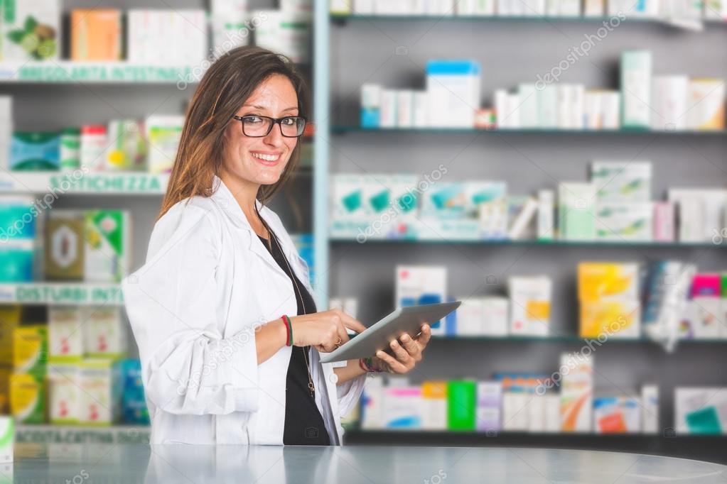 Pharmacist with Digital Tablet