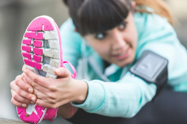 Young Woman Doing  Exercises — Stock Photo, Image