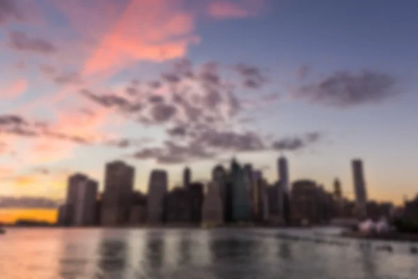 New York Downtown at Sunset. Blurred Background. — Stock Photo, Image