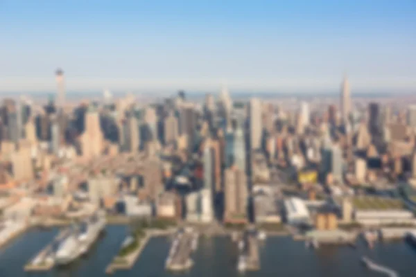 New York Midtown Aerial View. Blurred Background. — Stock Photo, Image