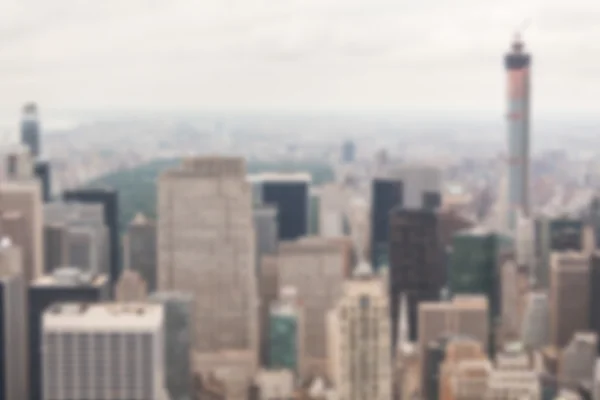 Vista aérea de Nueva York en un día nublado. Fondo borroso . — Foto de Stock