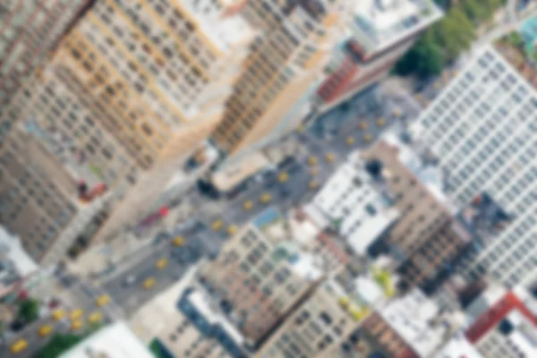 Vista aérea da City Street em Nova Iorque. Contexto desfocado . — Fotografia de Stock