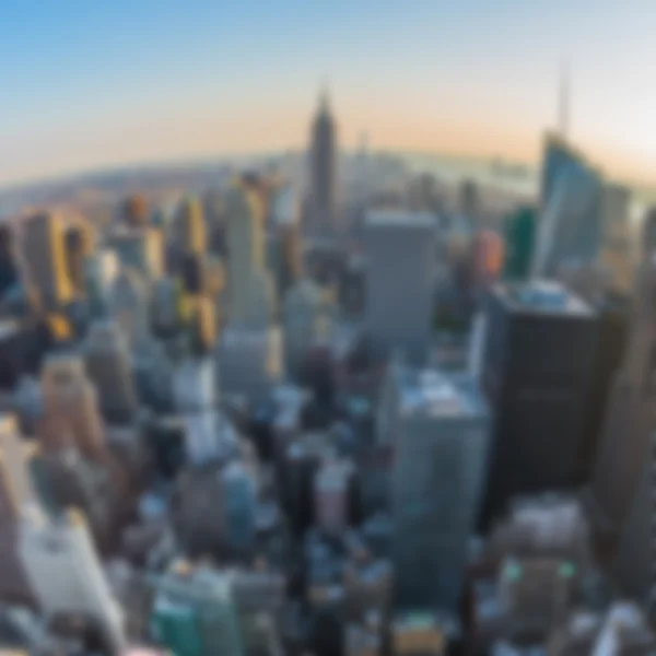 Aerial View of Manhattan, New York. Blurred Background. — Stock Photo, Image