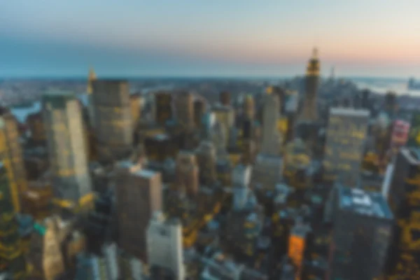 Vista aérea de Manhattan, Nueva York. Fondo borroso . — Foto de Stock