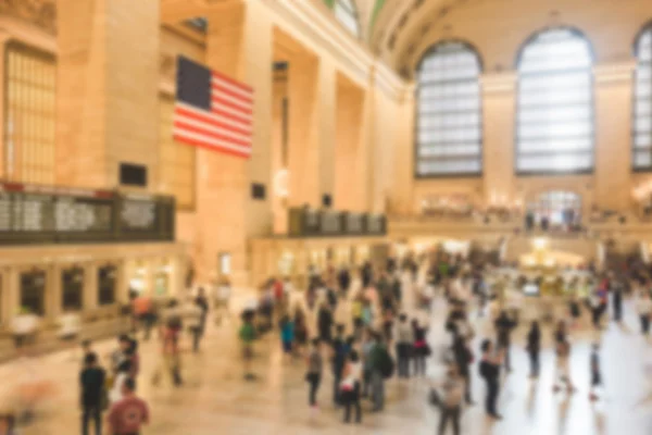 Estación Grand Central abarrotada en hora punta. Fondo borroso . —  Fotos de Stock