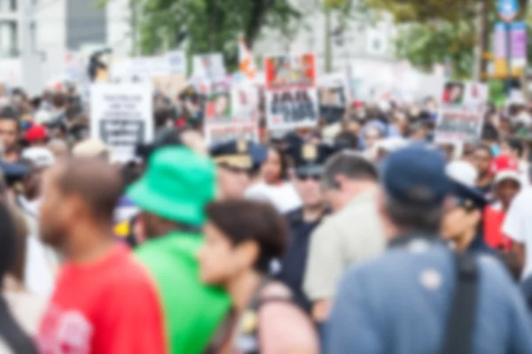 Thousands march in Staten Island. Blurred Background. — Stock Photo, Image