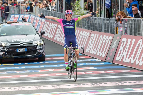 Jan Polanc winning a race — Stock Photo, Image