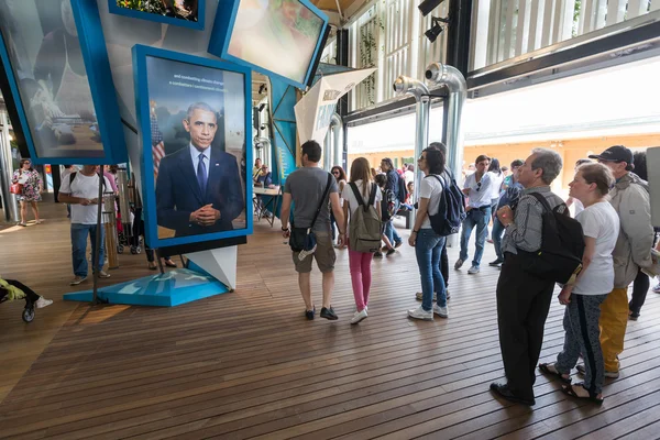 USA paviljoen op de expo 2015 in Milaan, Italië — Stockfoto