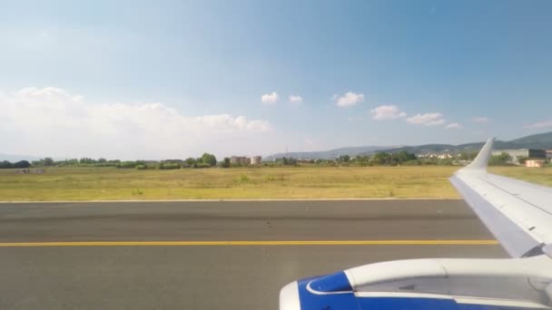 Airplane taking off from airport, part 1 of 3 — Stock Video