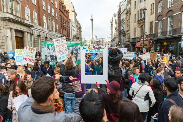 Thousands Junior doctors protest in London — Stok fotoğraf