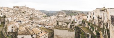 Panoramik kent Matera, İtalya