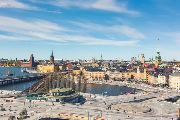 Stockholm, Luftaufnahme an einem sonnigen Tag — Stockfoto